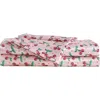 Betsey Johnson Cherry Good Day Sheet Set In Pink