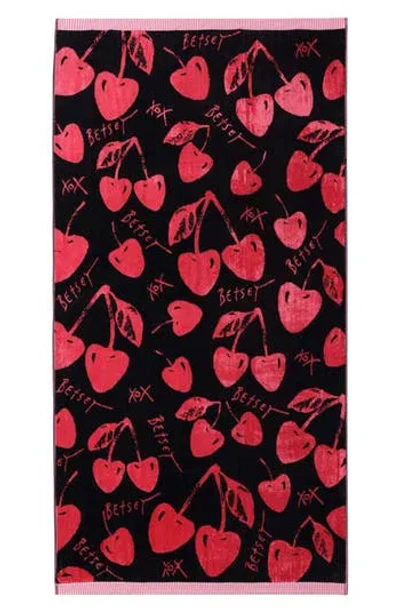 Betsey Johnson Cherry Love Beach Towel