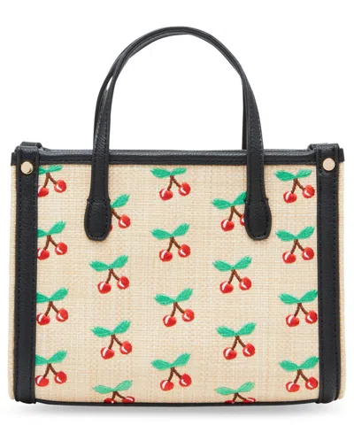 Betsey Johnson Cherry On Top Mini Tote In Natural