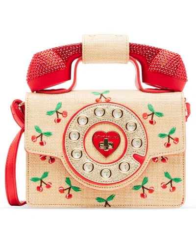 Betsey Johnson Cherry On Top Phone Bag In Natural
