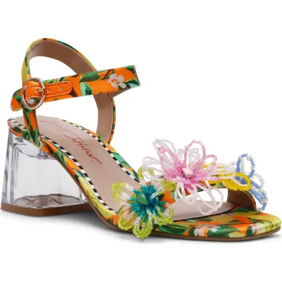 Betsey Johnson Cinthia Sandal In Yellow Multi
