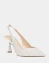 Betsey Johnson Clark Sb-clark Womens Us 8.5 Ivory Rhinestone Pumps Heels Khd2474