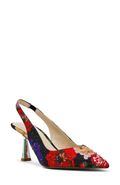 Betsey Johnson Clark Slingback Pointed Toe Pump In Multi