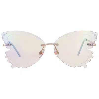 Betsey Johnson Clear Butterfly Ladies Sunglasses 10266353.cgr Gldclr In Metallic
