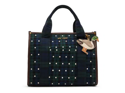 Betsey Johnson Cleo Satchel In Green/blue