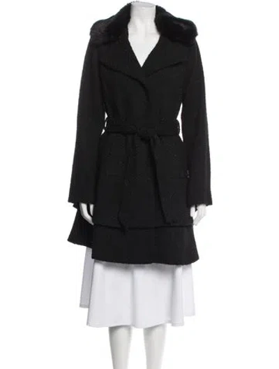 Pre-owned Betsey Johnson Coat In Black
