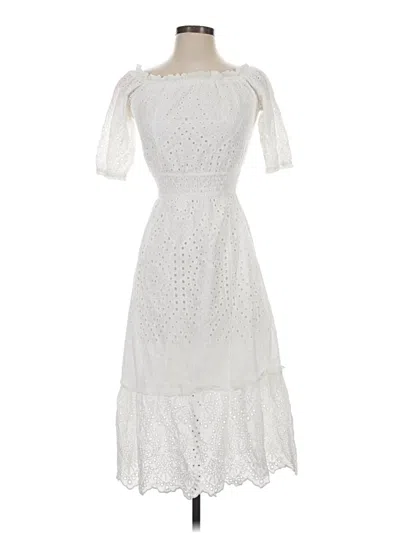 Pre-owned Betsey Johnson Cocktail Dress In White