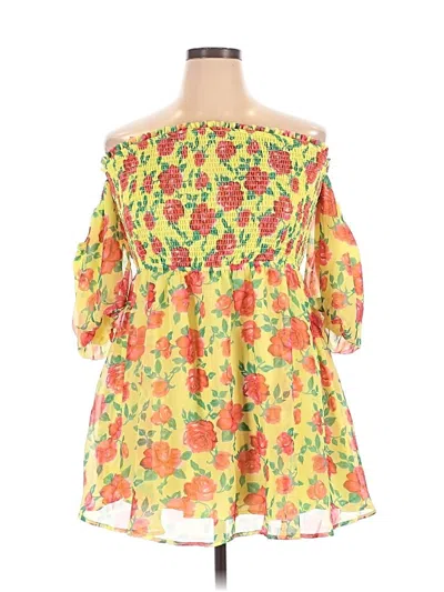 Pre-owned Betsey Johnson Cocktail Dress In Yellow