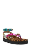 Betsey Johnson Conley Ankle Strap Sandal In Metal Multi