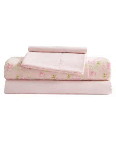 Betsey Johnson Core Comfort 4-piece Sheet Set, Queen In Pink