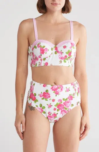 Betsey Johnson Corset Two-piece Swimsuit In Love Always