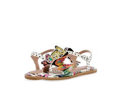 Betsey Johnson Dacie Girls Shoes White Butterfly : 4 Big Kid M