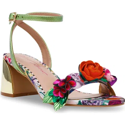 Betsey Johnson Darcee Ankle Strap Sandal In Pink Multi