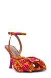 Betsey Johnson Denly Ankle Strap Sandal In Orange Floral