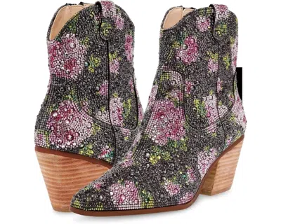 Betsey Johnson Divaf Boots Women's Multi Floral Rhinestone Bootie Ver589
