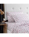 Betsey Johnson Dnu  Teeny Tiny Roses Cotton Percale Sheet Set In Pink