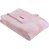 Betsey Johnson Dotted Heart Throw Blanket In Light Pastel Pink