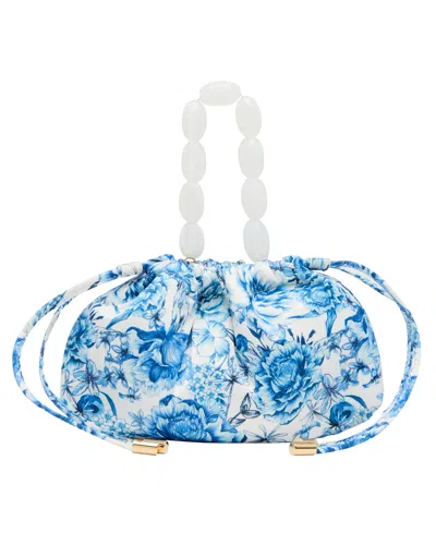 Betsey Johnson Drawstring Small Pouch Crossbody Handbag In Blue