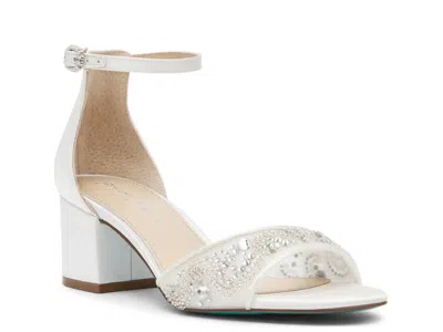 Betsey Johnson Eliat Ankle Strap Sandal In White