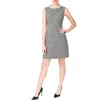 Betsey Johnson Embellished Collar Sheath Dress In Black White