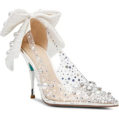 Betsey Johnson Esmy Pointed Toe Pump In Transparent