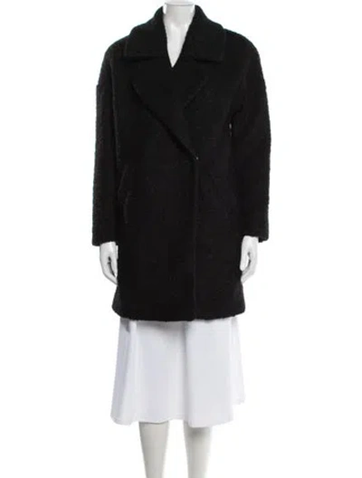 Pre-owned Betsey Johnson Faux Fur Coat In Black