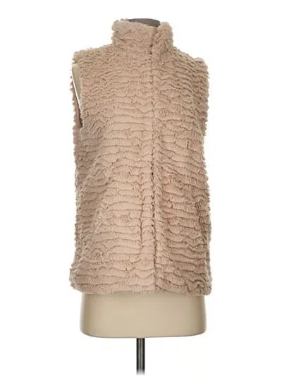 Pre-owned Betsey Johnson Faux Fur Vest In Brown