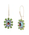 Betsey Johnson Faux Stone Backyard Ladybug Dangle Drop Earrings In Multi