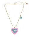 BETSEY JOHNSON FAUX STONE DOLPHIN POOL PENDANT NECKLACE