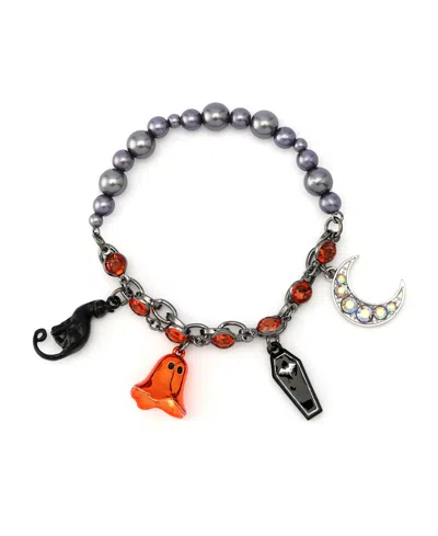 Betsey Johnson Faux Stone Halloween Mixed Charm Stretch Bracelet