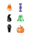 Betsey Johnson Faux Stone Halloween Spooky Stud Earring Set In Multi
