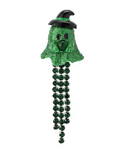 Betsey Johnson Faux Stone Halloween Witch Ghost Fringe Brooch