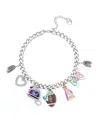 Betsey Johnson Faux Stone Kick Off Football Charm Bib Necklace
