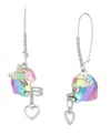 Betsey Johnson Faux Stone Kick Off Football Helmet Dangle Drop Earrings