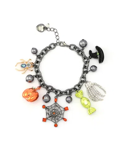 Betsey Johnson Faux Stone Spooky Halloween Charm Bracelet