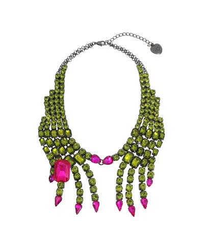 Betsey Johnson Faux Stone Witch Hands Statement Necklace