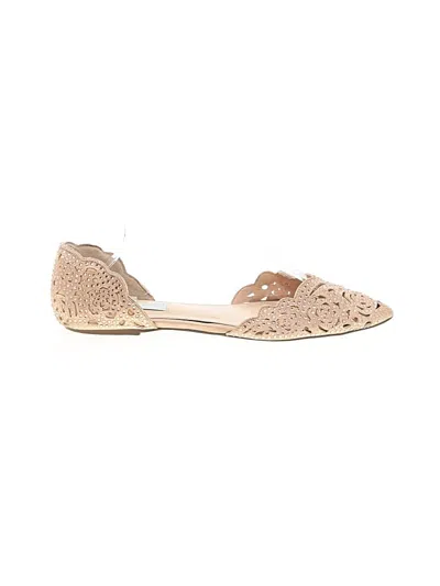 Pre-owned Betsey Johnson Flats In Tan