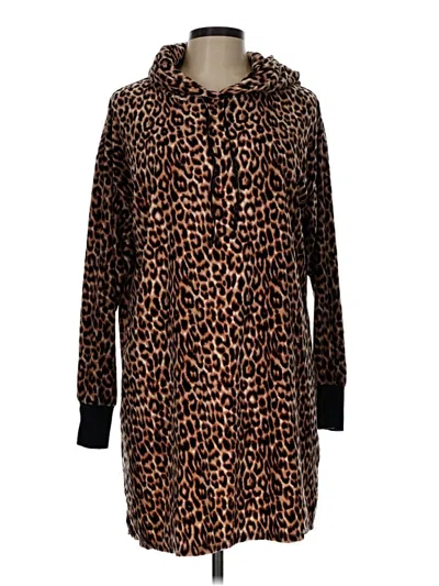 Pre-owned Betsey Johnson Fleece Jacket In Brown