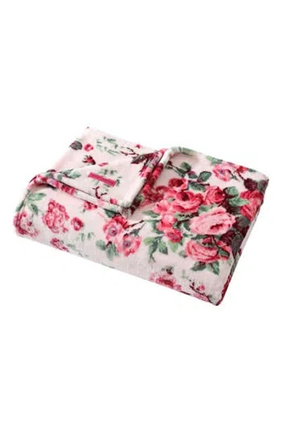 Betsey Johnson Floral Blanket In Light Pink,pink