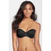 Betsey Johnson Forever Perfect Strapless Bra In Black