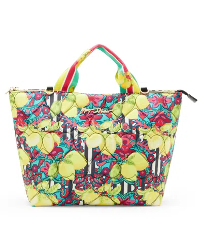 Betsey Johnson Fresh N Fruity Insulated Cooler Tote In Yellow