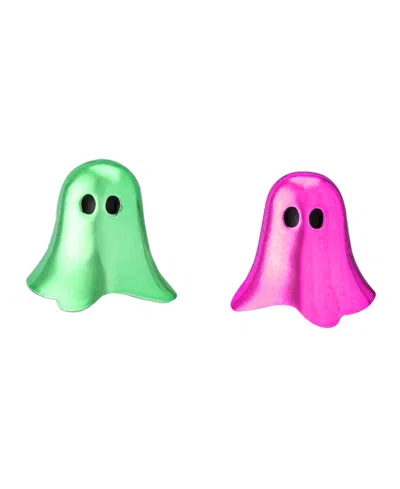 Betsey Johnson Fuchsia Halloween Ghost Mismatch Stud Earrings
