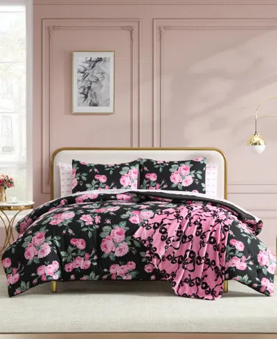 Betsey Johnson Garden Floral Printed Microfiber 8-pc. Comforter Set, King In Multi