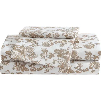 Betsey Johnson Garden Toile Sheet Set In Brown