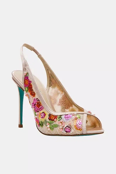 Betsey Johnson Gerri Sequin Heels In Multi