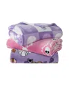 Betsey Johnson Halloween Printed Ultra Soft Plush Blanket, 70" X 50" In Purple