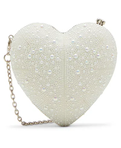 Betsey Johnson Heart Crossbody Heart Mini Bag In Mother Of Pearl