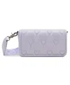 Betsey Johnson Heart Quilted Crossbody Bag In Lavender