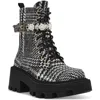 Betsey Johnson Women's Heathr Embellished Lug Sole Combat Booties In Multi