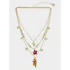 BETSEY JOHNSON HOLA TO LOVE ILLUSION NECKLACE MULTI